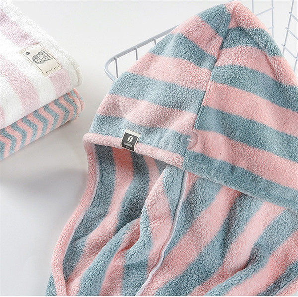 2pcs Hair Towel Wrap Turban Microfiber Fast Drying Shower Towel, Anti Frizz Magic Dryer, Dry Hair Hat, Wrapped Bath Cap (R248) SH190912