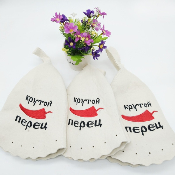 ROLKING FELT Brand Wool Cap Sauna Hat Waterproof Hair Shower Cap Hat Woman and Man Sauna Steam Hat SH190912