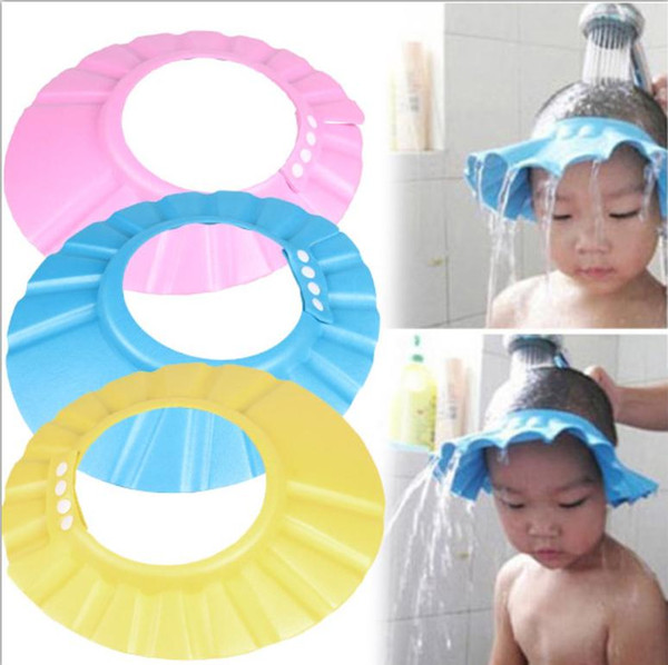 Adjustable Baby Shower Cap Safe Shampoo Shower Bathing Bath Protect Soft Cap Baby Wash Hair Shield Children Bathing Hat