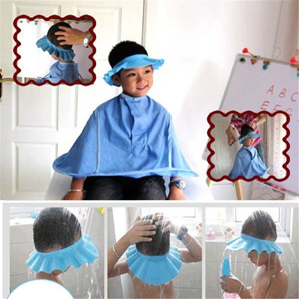 Baby Shower Caps Shampoo Cap Wash Hair Kids Bath Visor Hats Adjustable Shield Waterproof Ear Protection Eye Children Hats Infant
