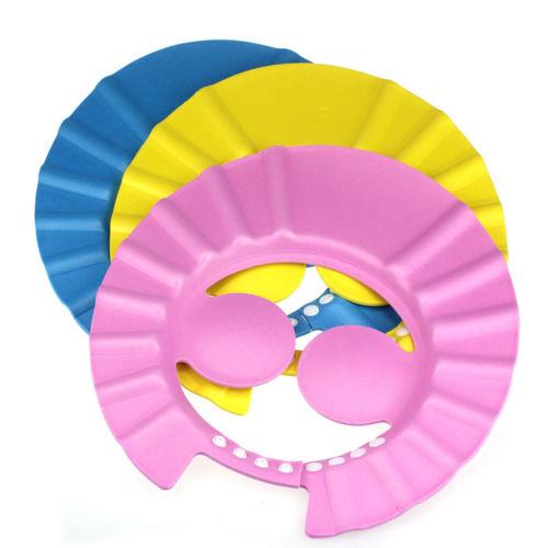 Kids Baby Safe Hat Shampoo Shower Bathing Soft Cap with Ear Protection No need to close eyes when washing hair3 colors EC1176