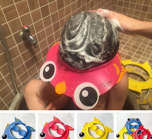 Baby Kids Children Safe Shampoo Bath Bathing Shower Cap Hat Wash Hair Shield
