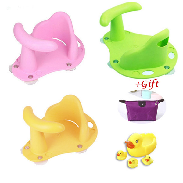 Hot SaleBaby Infant Child Toddler Bath Seat Ring Non Anti Slip Safety Chair 1pcs + 4pcs Swimming Water Ducks +1pcs gift Free shipping