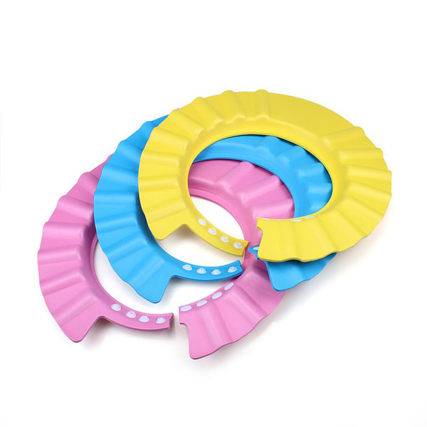 Adjustable Baby Kids Children Bath Shower Shampoo Cap Hat Wash Hair Shield Soft For Baby Kids Children