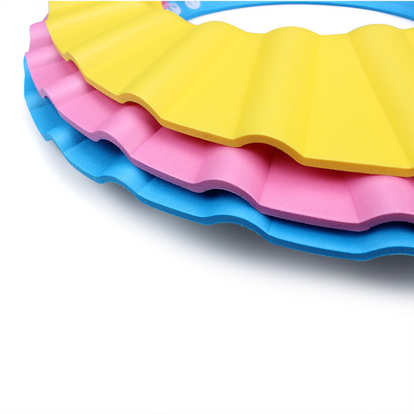 10PCSX Adjustable Baby Kids Children Bath Shower Shampoo Cap Hat Wash Hair Shield Soft For Baby Kids Children