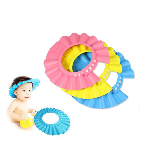 Adjustable Baby Hat Toddler Kids Shampoo Bath Bathing Shower Cap Wash Hair Shield Direct Visor Caps For Children Baby Care b1169