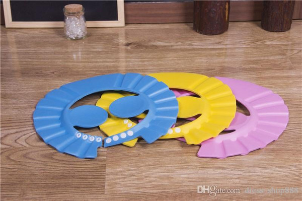 Wholesale shampoo children baby shower children waterproof bathing cap adjustable ear