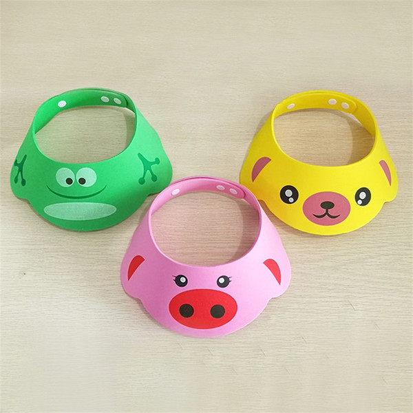 Baby Bathing Cap Thickening Cute Cartoon Design Shower Hat Four Level Adjustable Suit Kids Wash Hair Creative Props Free Shipping 1 7zm Z