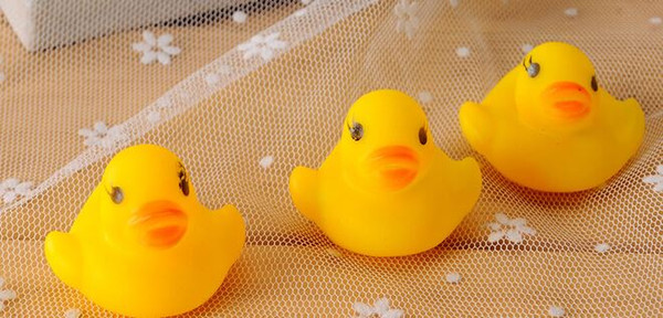 Baby Kids Bath Water Toy Toys Rubber Yellow Ducks Children Swiming Gifts Children's Swimming Gear #71179