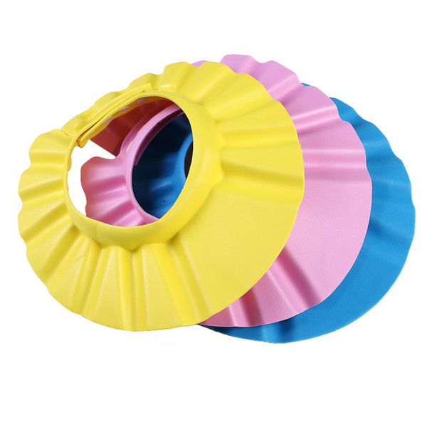 Safe Shampoo Shower Bathing Bath Protect Soft Cap Hat For Baby Wash Hair Shield Bebes Children Bathing Shower Cap Hat Kids free shipping