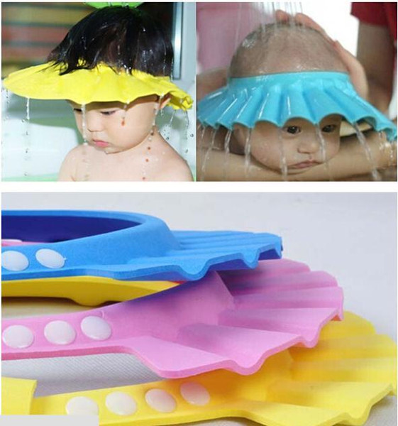 Baby Kids Children Safe Shampoo Bath Bathing Shower Cap Hat Wash Hair Shield