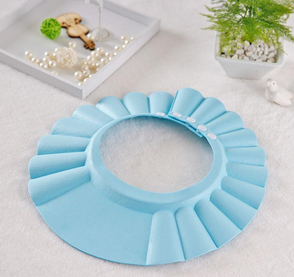 Adjustable Baby Shower Cap Children Shampoo Bath Wash Hair Shield Hat Soft EVA Kids Bathing Cap