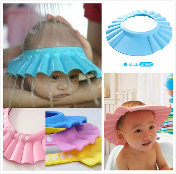 2017 new product Shower Cap Children Shampoo Bath Wash Hair Shield Hat Soft & Adjustable for sale
