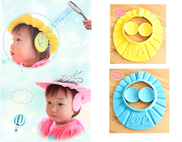 2PC Adjustable Shampoo Cap /Barber Protection Waterproof Hat For Baby and Children