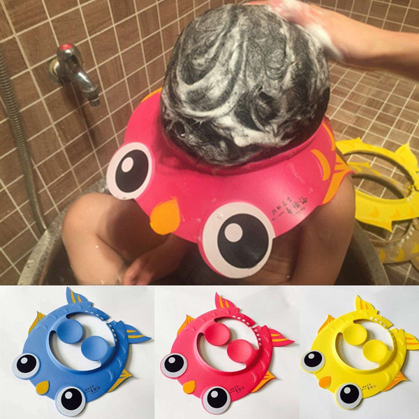 Baby Kids Children Safe Shampoo Bath Bathing Shower Cap Hat Wash Hair Shield