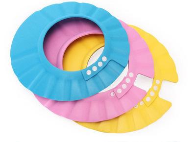 3 Colors Adjustable Baby Shampoo Cap 0-6 years old EVA Kids Bath Shower Hats DHL Shipping