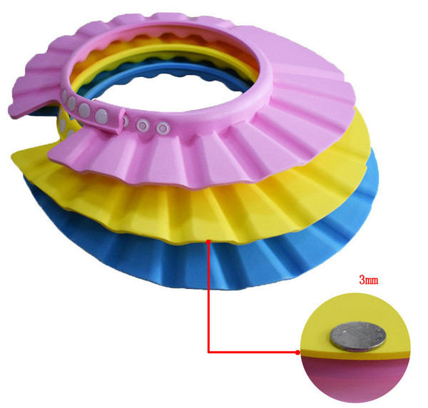 2018 Fashion Adjustable Shower cap protect Shampoo for baby health bathing child kid children Wash Hair Shield Hat