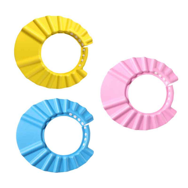 Soft Baby Children Topee Shampoo Bath Shower Cap Kids Bathing Cap Bath Visor Adjustable Hat Wash Hair Shield with Ear Shield Hats XY002