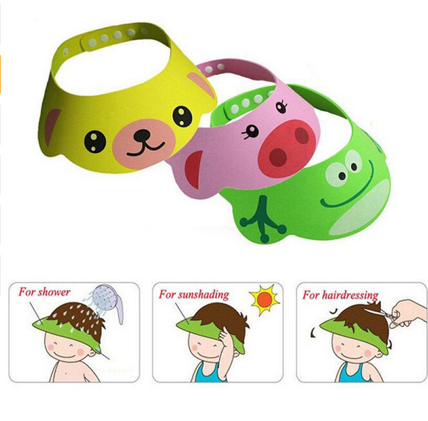 Lovely Adjustable Baby Hat Toddler Kids Shampoo Bathing Shower Cap Wash Hair Visor Caps For Baby Care-15