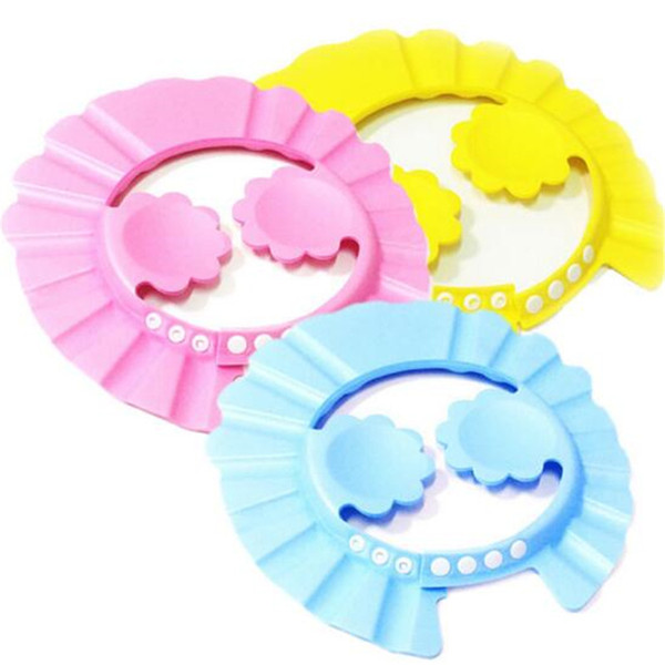 DHL Baby Bath Caps Kids Child Shampoo Bath Bathing Shower Product Soft Adjustable Earmuffs Shower Cap