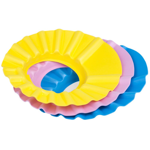TOPS Practical Solid Color Adjustable Ultra-soft Good Elasticity EVA Soft Baby Shampoo Shower Cap For Baby Less Than 7 Years Old