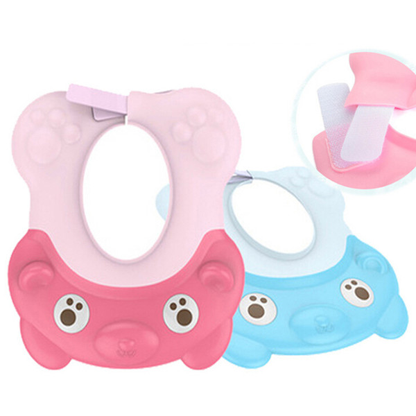 2018 Hot Sale Bathing Cap Baby Shower Cap Ear Protectors Adjustable Children Silicone Hair Shampoo Shower Products
