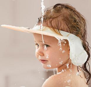 New Baby Shampoo Artifact Baby Waterproof Ear Protector Baby Bath Hair Shampoo Cap Silica Gel Adjustable 0308