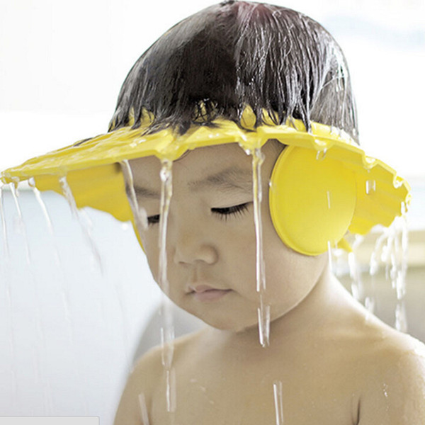 Adjustable Baby Shower Cap For Shampooing Shading Haircutting Soft And Flexible Visor Protective Shield Hat ChildShampoo Caps
