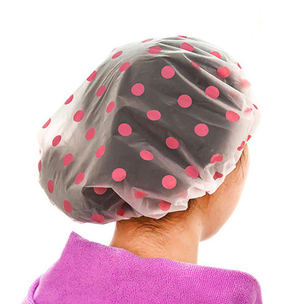 Fashionable Thick Design Hotel Bathroom Shower Bathing Elastic Band Caps Hats IHF