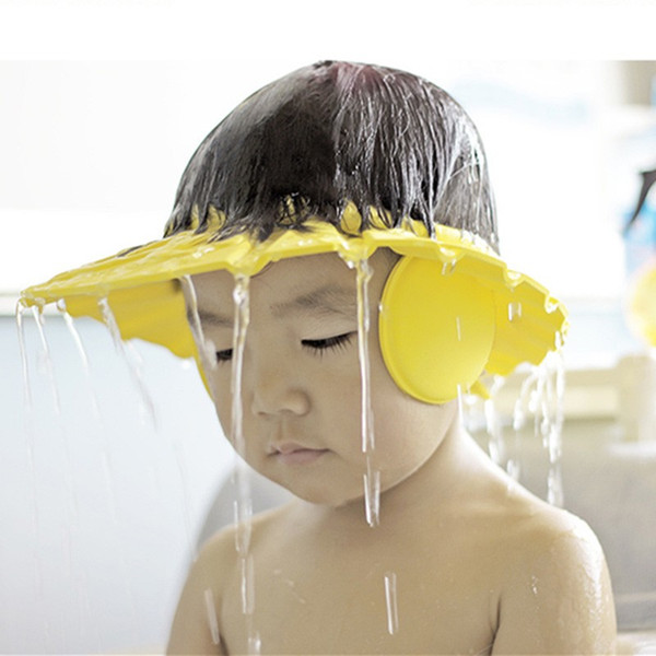 Hot Adjustable EVA Soft Baby Shower Cap Children Shower Cap Baby Care Bath Protection For Kid