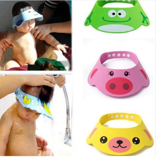 Adjustable Baby Shower Hat Toddler Kids Shampoo Bathing Shower Cap Wash Hair Shield Direct Visor Caps for Baby Care