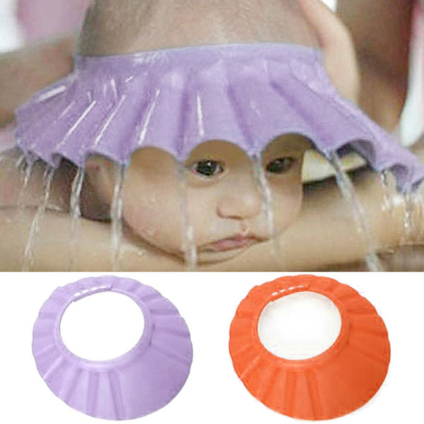Children Adjustable Safe Shampoo Shower Bath Protection Soft Silicone Caps Baby Hats 0-6Y 2018 New Enfants douche Caps