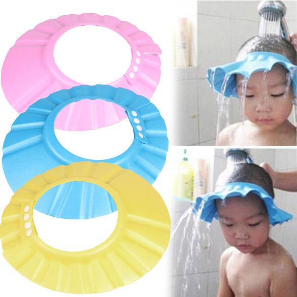 Shampoo Bath Shower Cap Adjustable Soft Hair Wash Props Baby Wash Hair Shield EVA foam Child 34-45cm Head Circumference Hat Hot