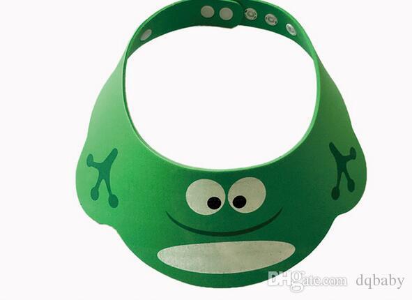 New Style 3 Colour Resizable Baby Shower Caps Cartoon Cute Childen EVA Matirial Shampoo Wash Hair For Kids