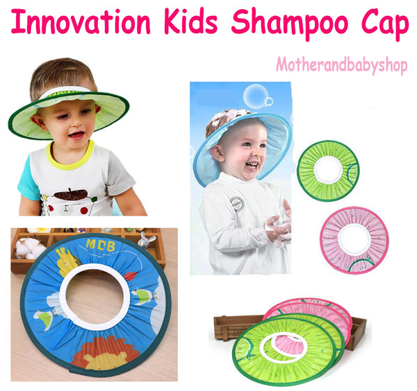 New Innovation Kids Bath Visor Hat Adjustable Baby Shower Cap Protect Shampoo Hair Wash Shield for Children Infant Waterproof Cap