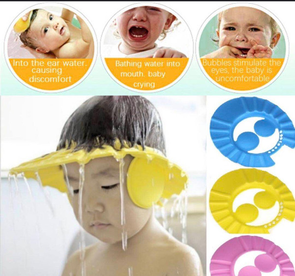 Child waterproof shampoo cap Baby shower cap Baby shampoo cap Easy to wash your child hair