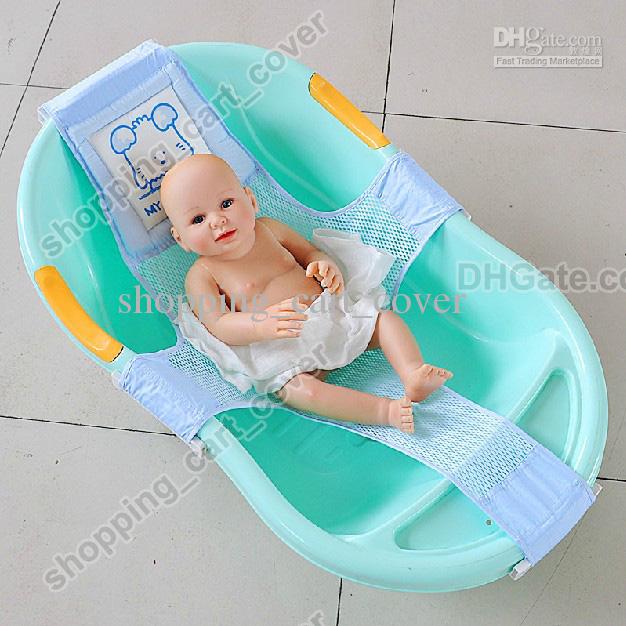 Newest Adjustable Baby Kid Toddler Infant Newborn Safety Safe Security Shower Bath Seat Tub Bathtub Support Net Cradle Bed