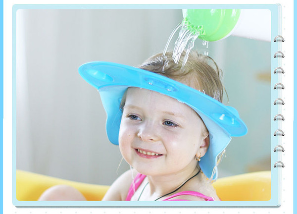 2018 Adjustable Shower cap protect Shampoo for baby health Bathing bath waterproof caps hat child kid children Wash Hair Shield Hat