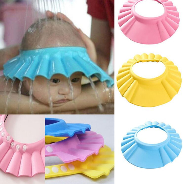 Safe Shampoo Shower Bathing Bath Protect Soft Cap Hat For Baby Wash Hair Shield Bebes Children Bathing Shower Cap Hat Kids