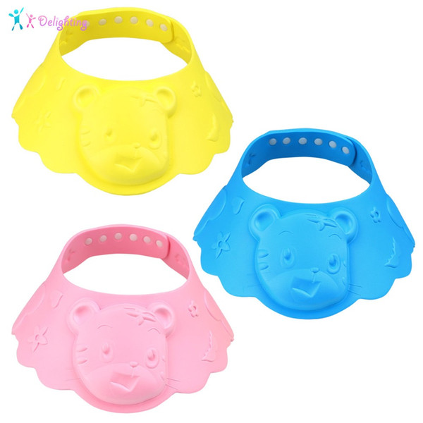 New Kids Bath Visor Cap, Adjustable Baby Children Shower Hat Protect Eyes and Face, Hair Wash Shield for Infant Waterproof Cap