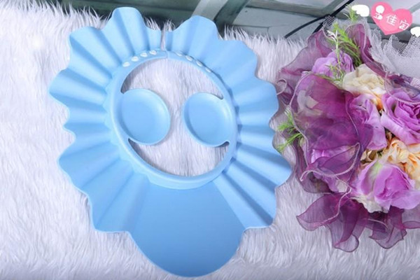 Children baby adjustable baby shower children waterproof ear protection bathing cap shampoo cap free shipping