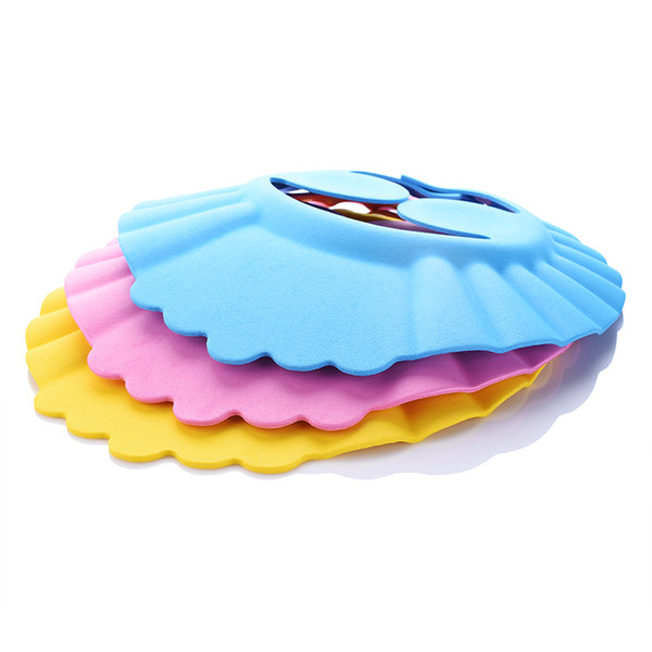 Baby Shower Caps Shampoo Cap Wash Hair Kids Bath Visor Hats Adjustable Shield Waterproof Ear Protection Eye Children Hats Infant