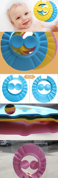 Children with ear thickening shampoo cap adjustable baby shampoo caps waterproof shower cap baby hats wholesale bath