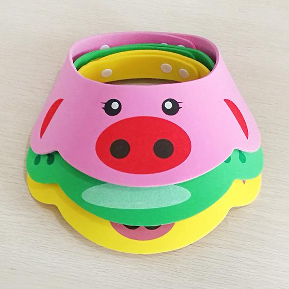 Baby Shower Hat Thickening Lovely Cartoon Flog Design Four Level Adjustable Bathing Cap For Kids Wash Hair Useful Bath Tools1 7zm Z