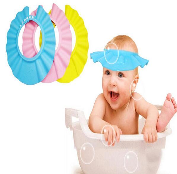Adjustable Baby Hat Toddler Kids Shampoo Bath Bathing Shower Cap Wash Hair Shield Direct Visor Caps For Children Baby Care HJIA647