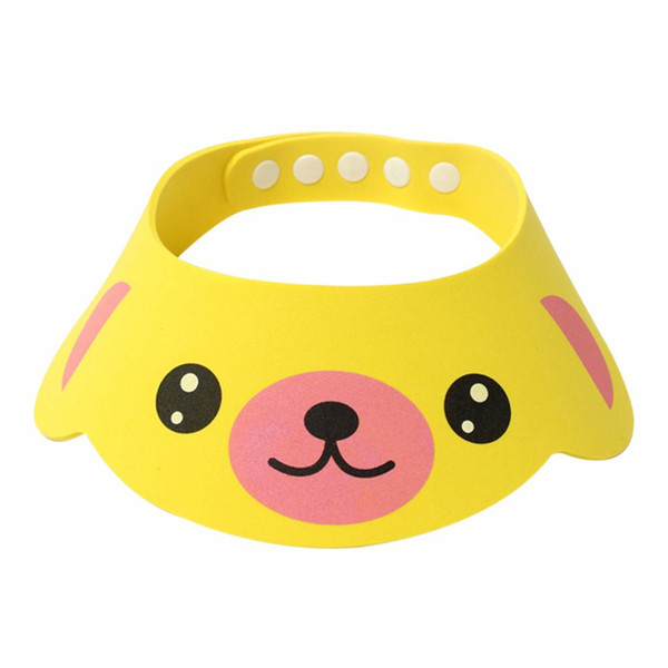 Safe Shampoo Shower Bathing Protect Soft Cap Hat for Baby Children Kids Yellow