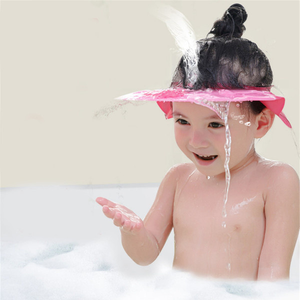 Bathing Shower Cap Adjustable Baby Shower Hat Toddler Kids Wash Hair Shield Caps Care Bath Protect Waterproof Infant