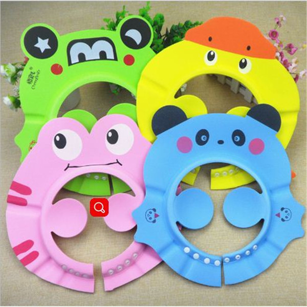 2017 Colorful Safe Shampoo Shower Bath Protection Baby shower cap Soft hair shampoo cap Baby Shower Cap kid327