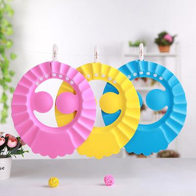0-6 years old Solid Adjustable Baby Shampoo Cap EVA Kids Bath Shower Hats 3 Colors DHL Shipping