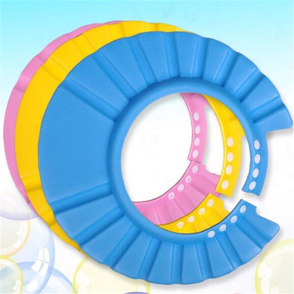 Baby Kids Shampoo Bath Shower Cap Adjustable Baby Shower Hat Baby Shampoo Cap Wash Hair Shield Supplies DHL Free